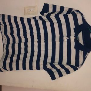 White and blue shirt